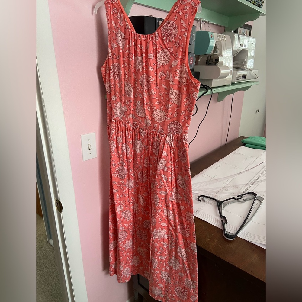 J. Crew Coral Floral Dress